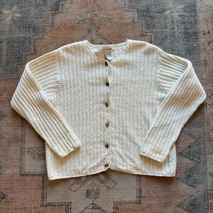 Kitty Hawk Knit Cream Button-Down Cardigan